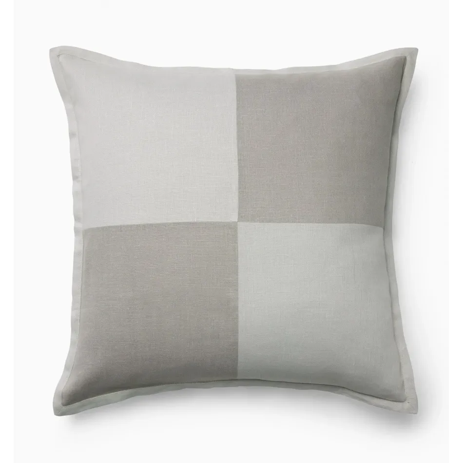 Scacchi Decorative Pillow 20 x 20 Platinum/Grey