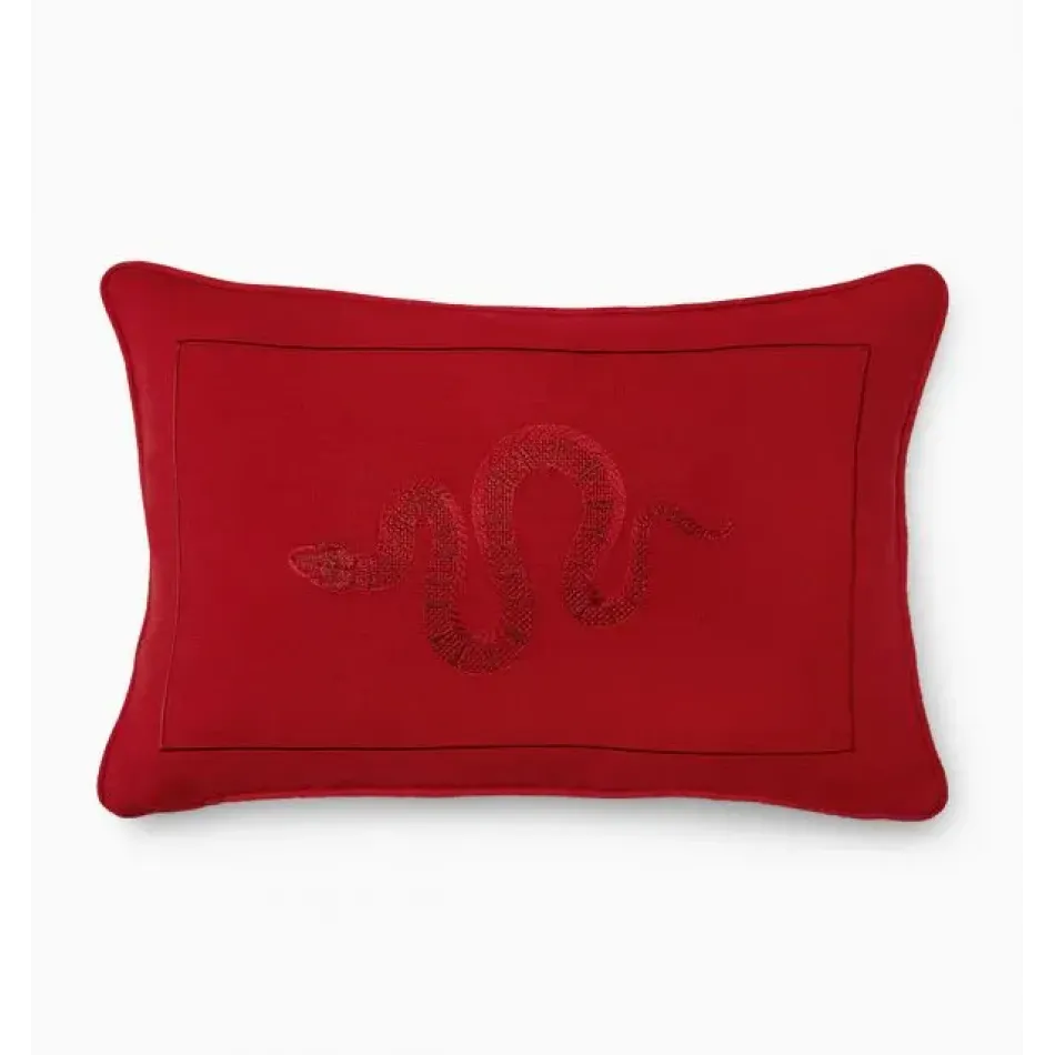 Lny2025 Snake Dec Pillow 12 x 18" Red/Red