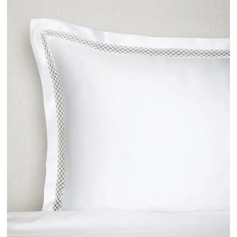 Giza 45 Ornato Boudoir Sham 12 x 16 White