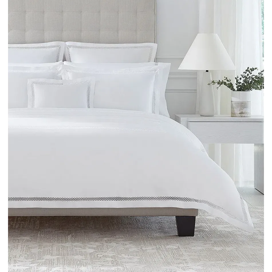 Giza 45 Ornato Standard Pillow Case 22 x 33 White