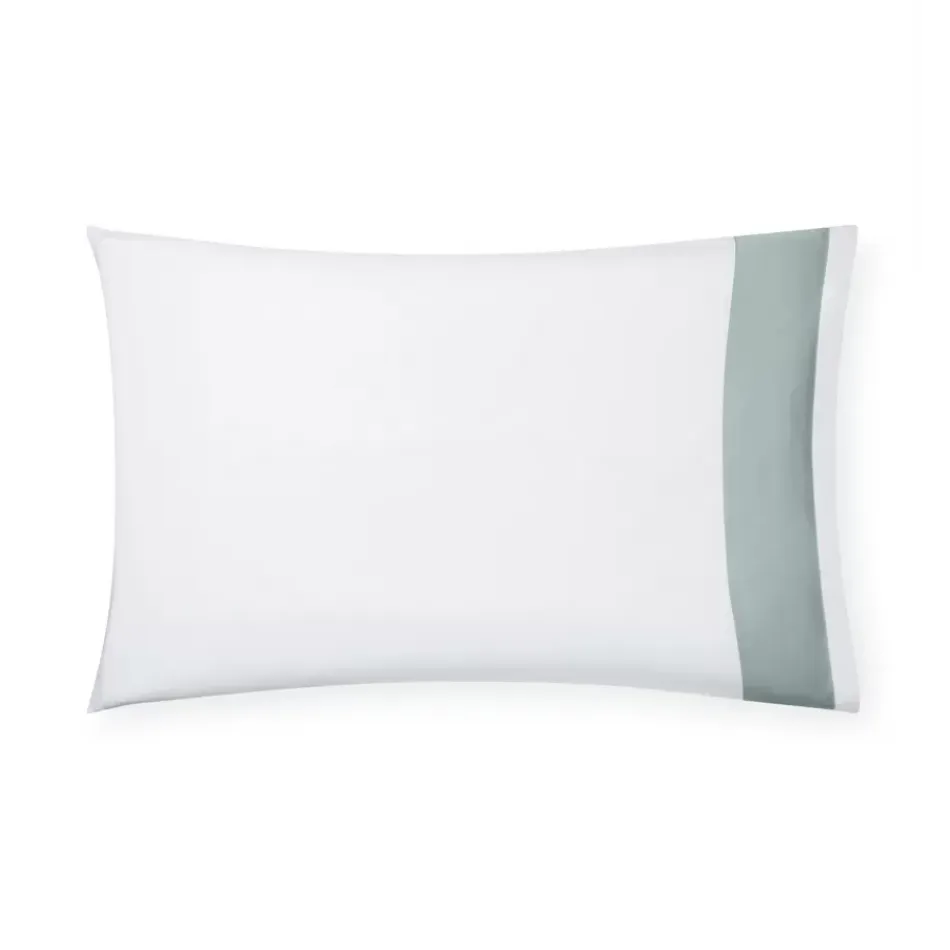 Casida Standard Pillowcase 22 x 33 White/Seagreen