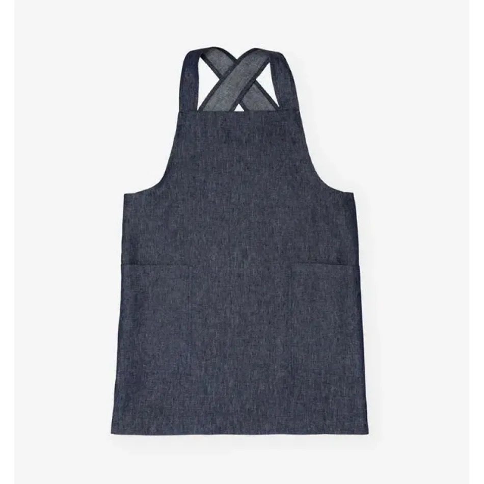 Cuoco Apron With Cross Belts - One Size Denim