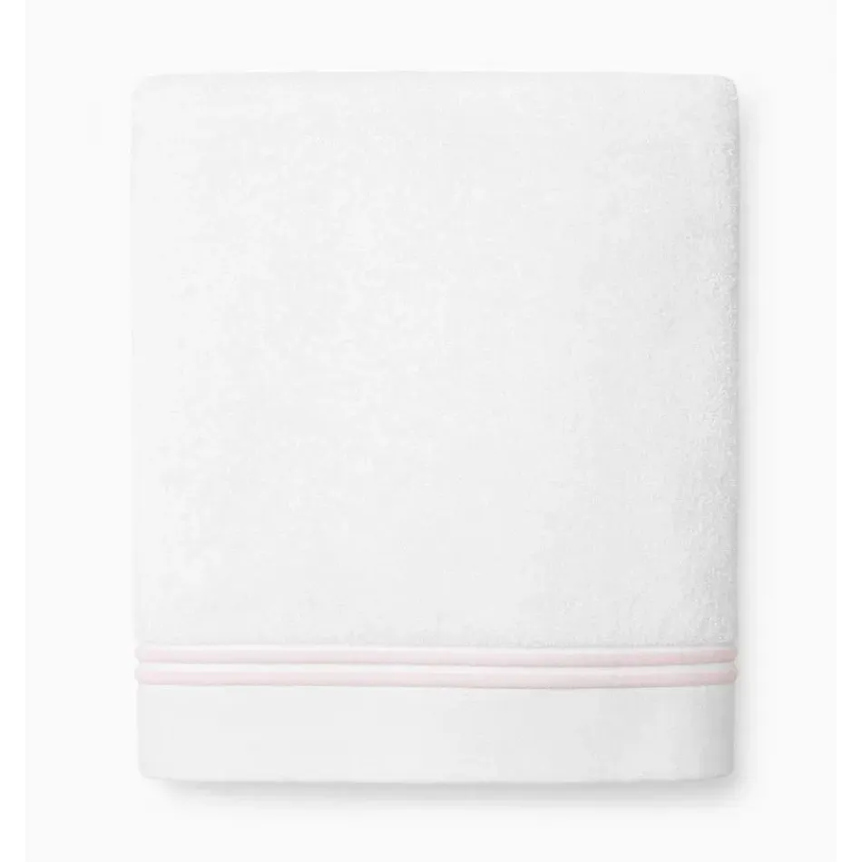 Aura Nuova White/Pink Bath Towels