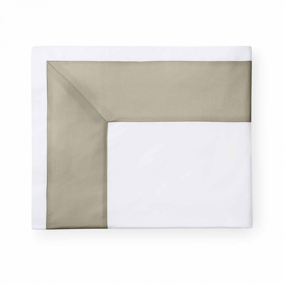 Casida Full/Queen Flat Sheet 96 x 114 White/Oat