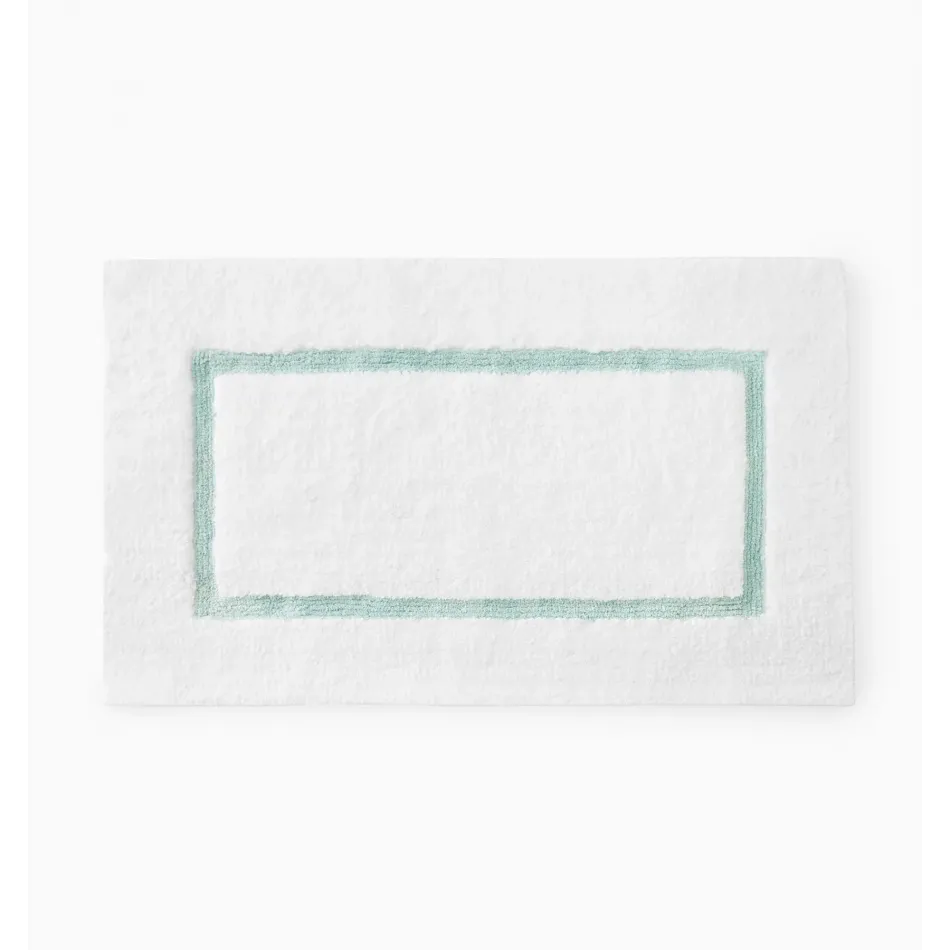 Lindo White/Aqua Bath Rug