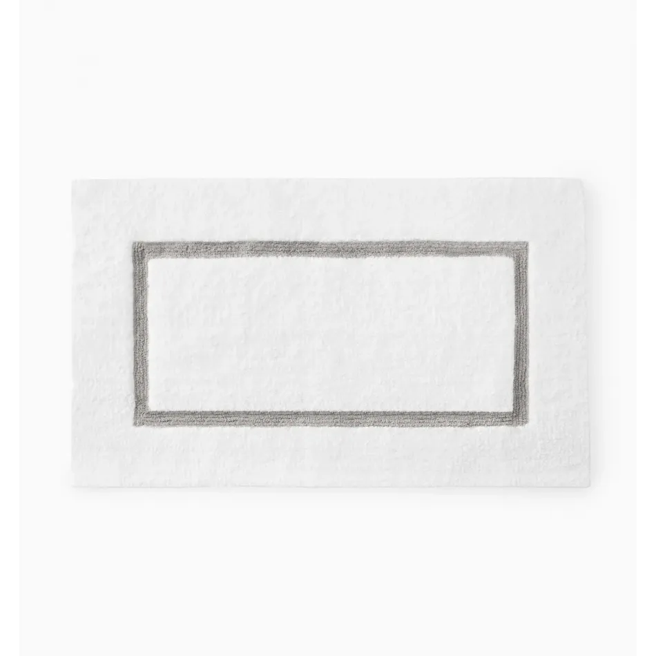 Lindo White/Grey Bath Rug - 20 x 31"