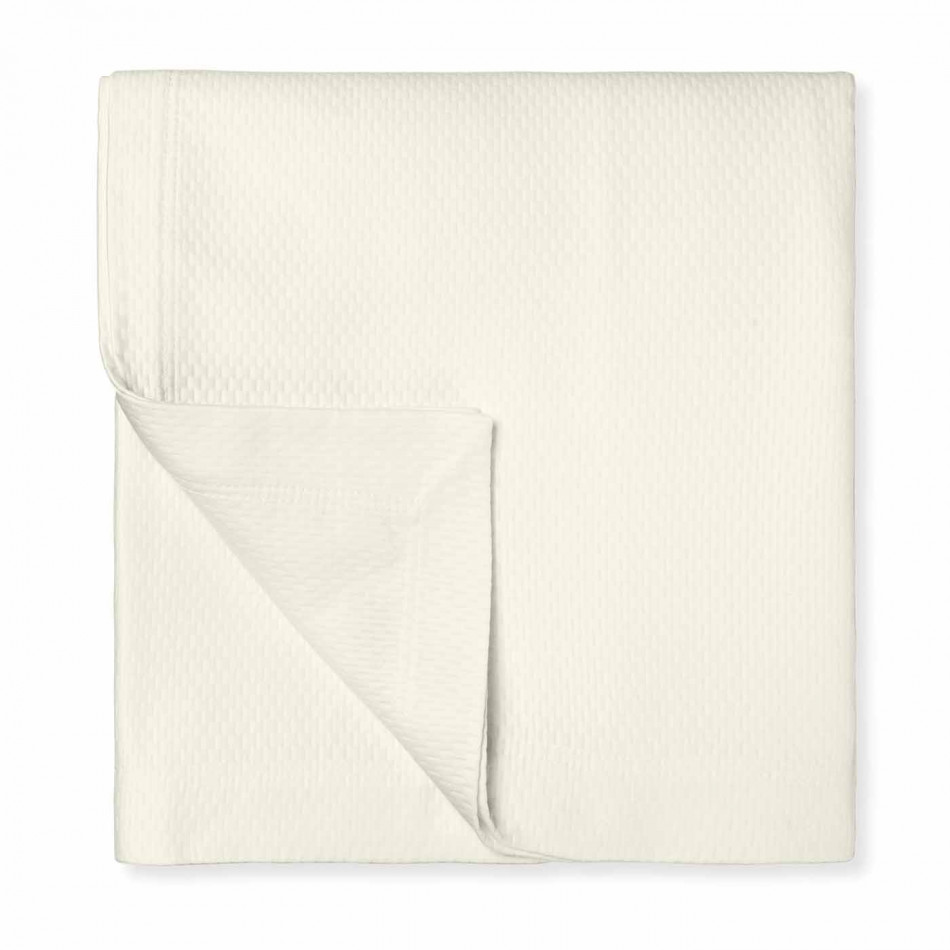 Perrio King Coverlet 114 x 100 Ivory