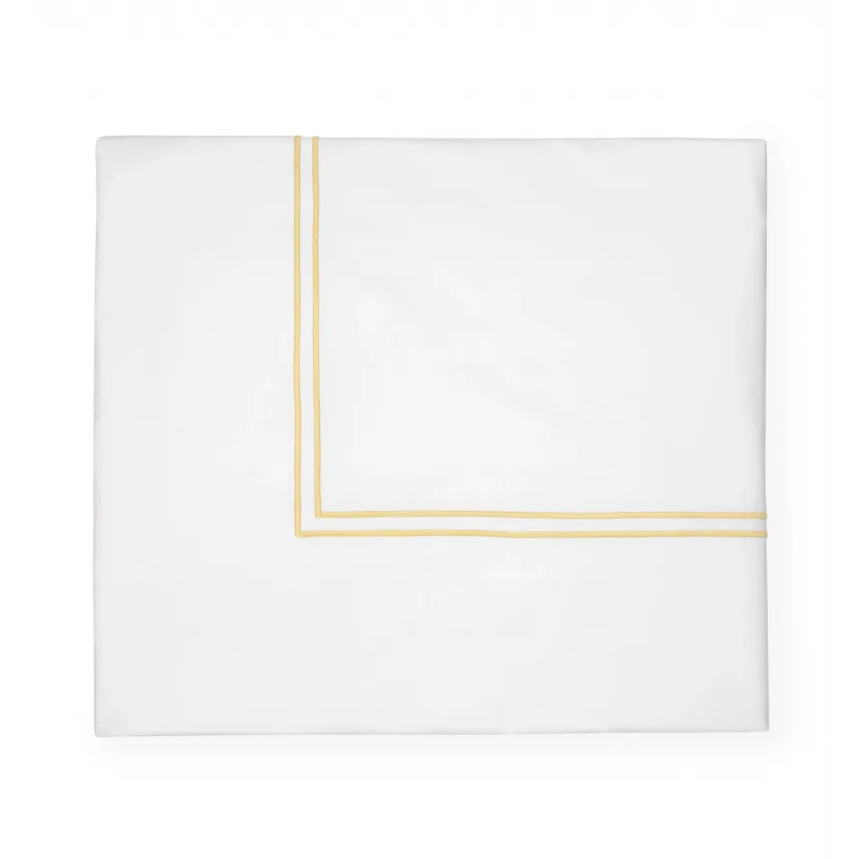 Grande Hotel Twin Flat Sheet 74 x 114 White/Banana