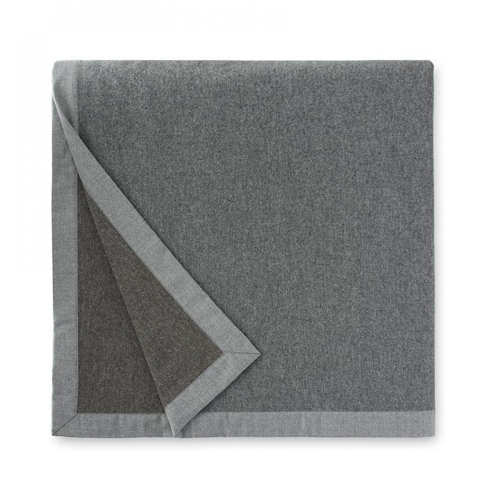 Nerino Superfine Merino Wool Blankets Grey/Walnut