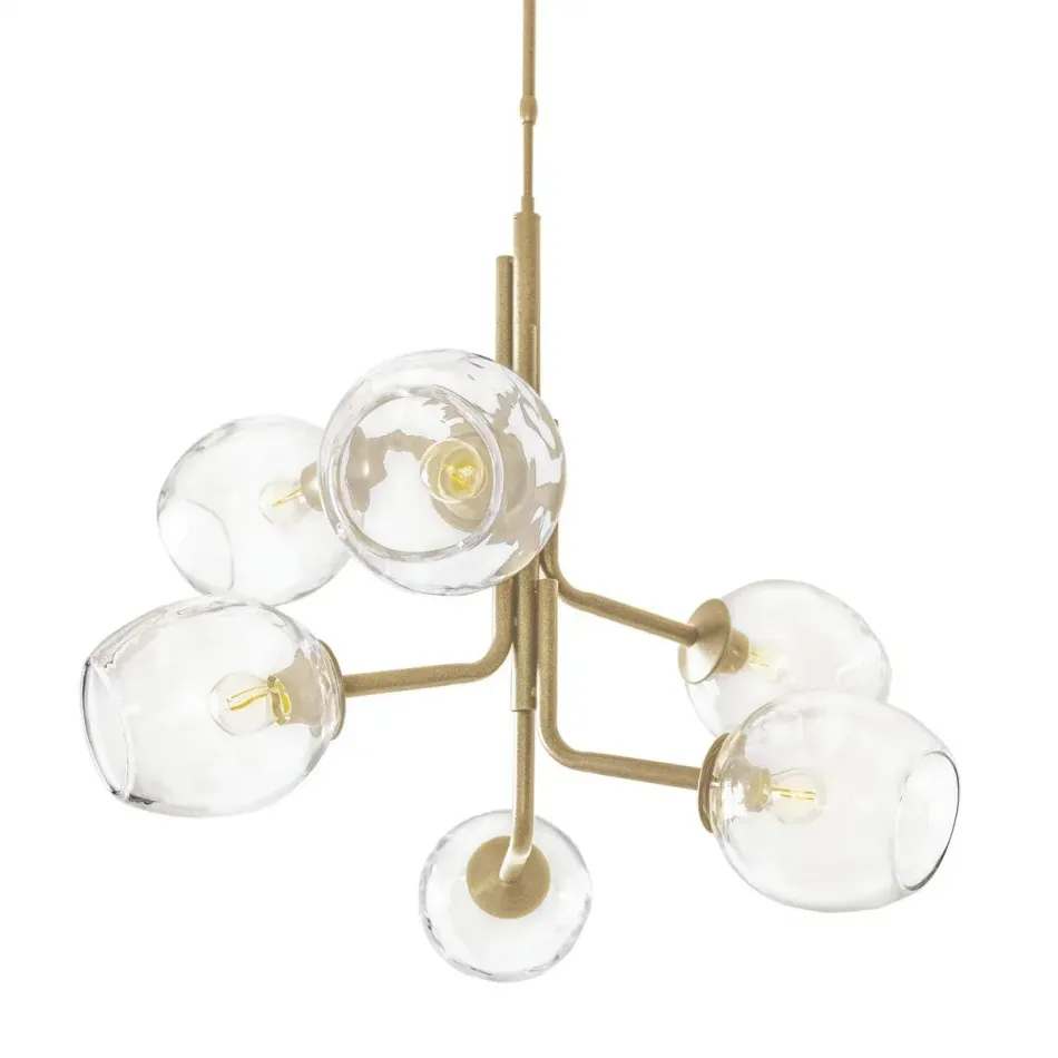 Caledonia Modern Brass Chandelier