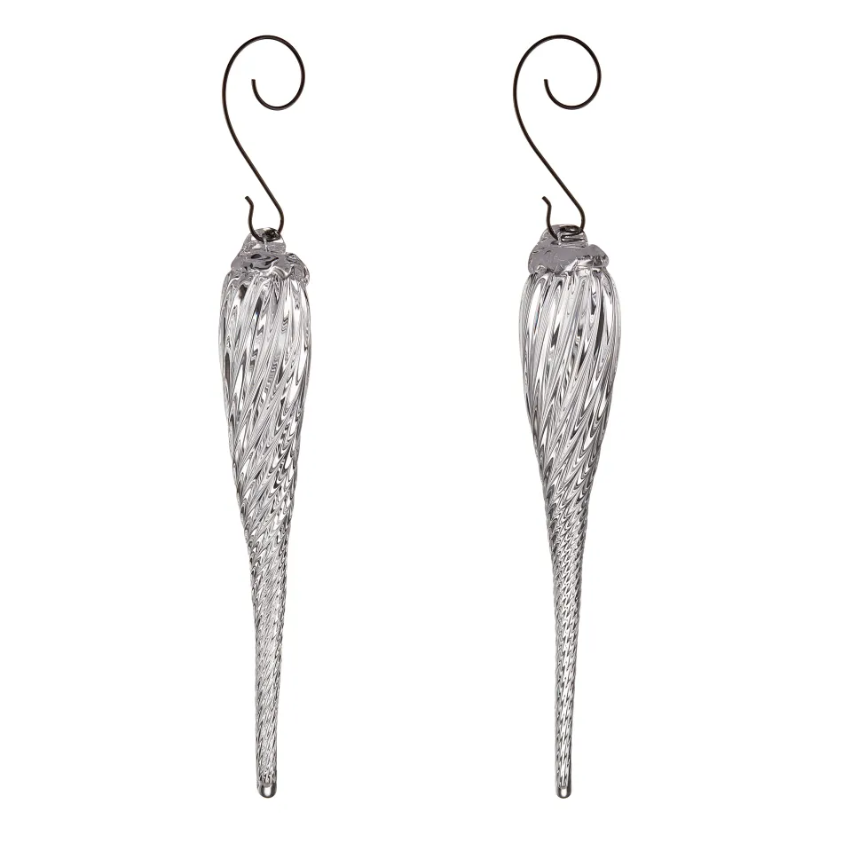 Optic Icicle Ornament Set of 2