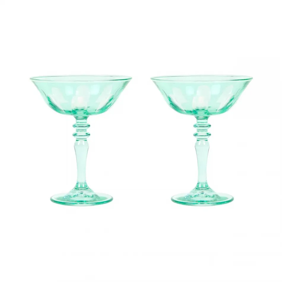 Acqua Rialto Glass Coupe 10 oz Menthe (Mint)