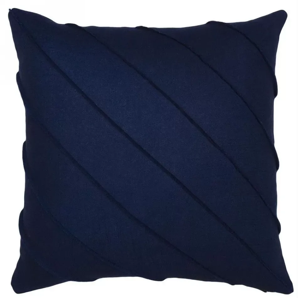 Briar Hue Linen Navy 26 x 26 in Pillow