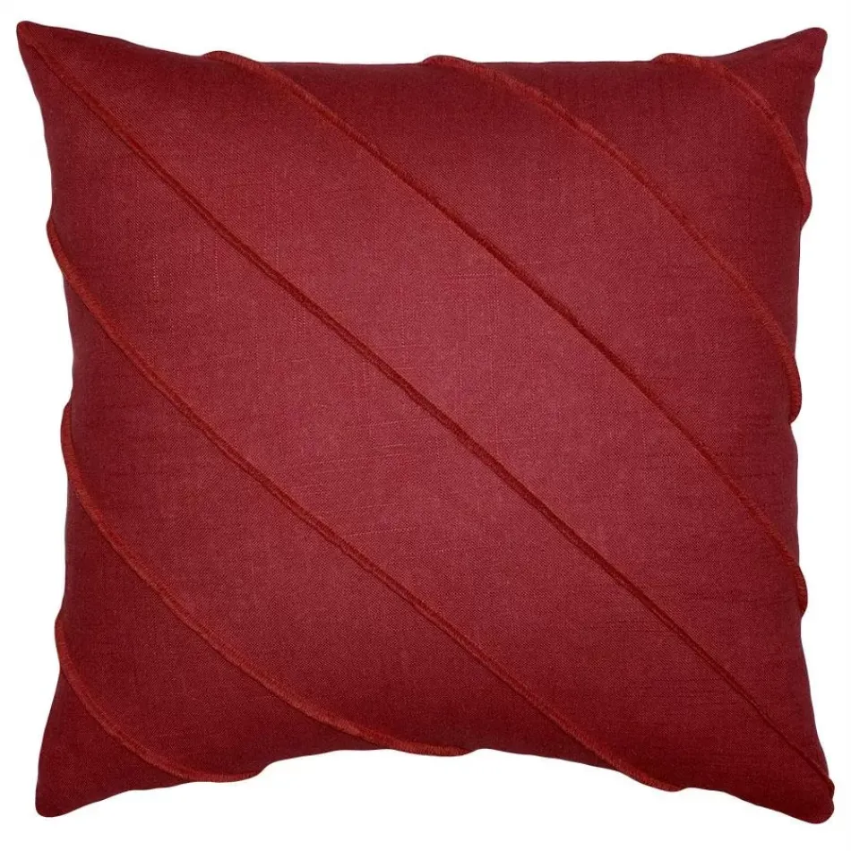Briar Hue Linen Red 15 x 35 in Pillow