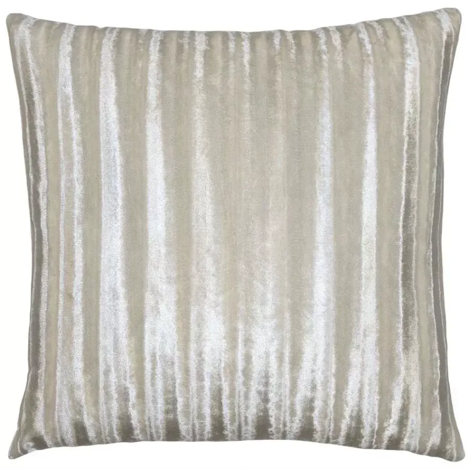 Stripe Velvet Ivory Pillow