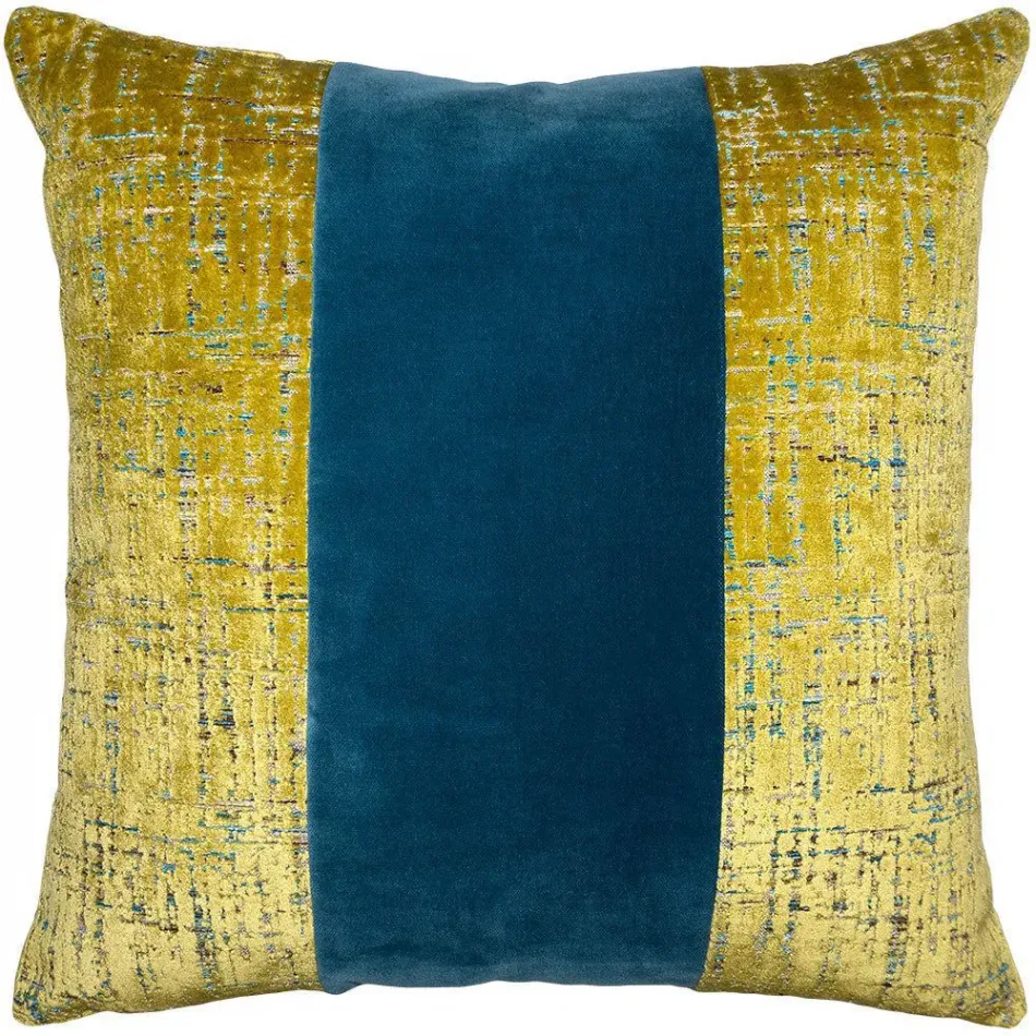 Vagabond Lime Cyan Band 26 x 26 in Pillow