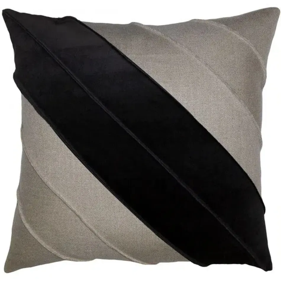 Westend Linen Black Velvet 26 x 26 in Pillow
