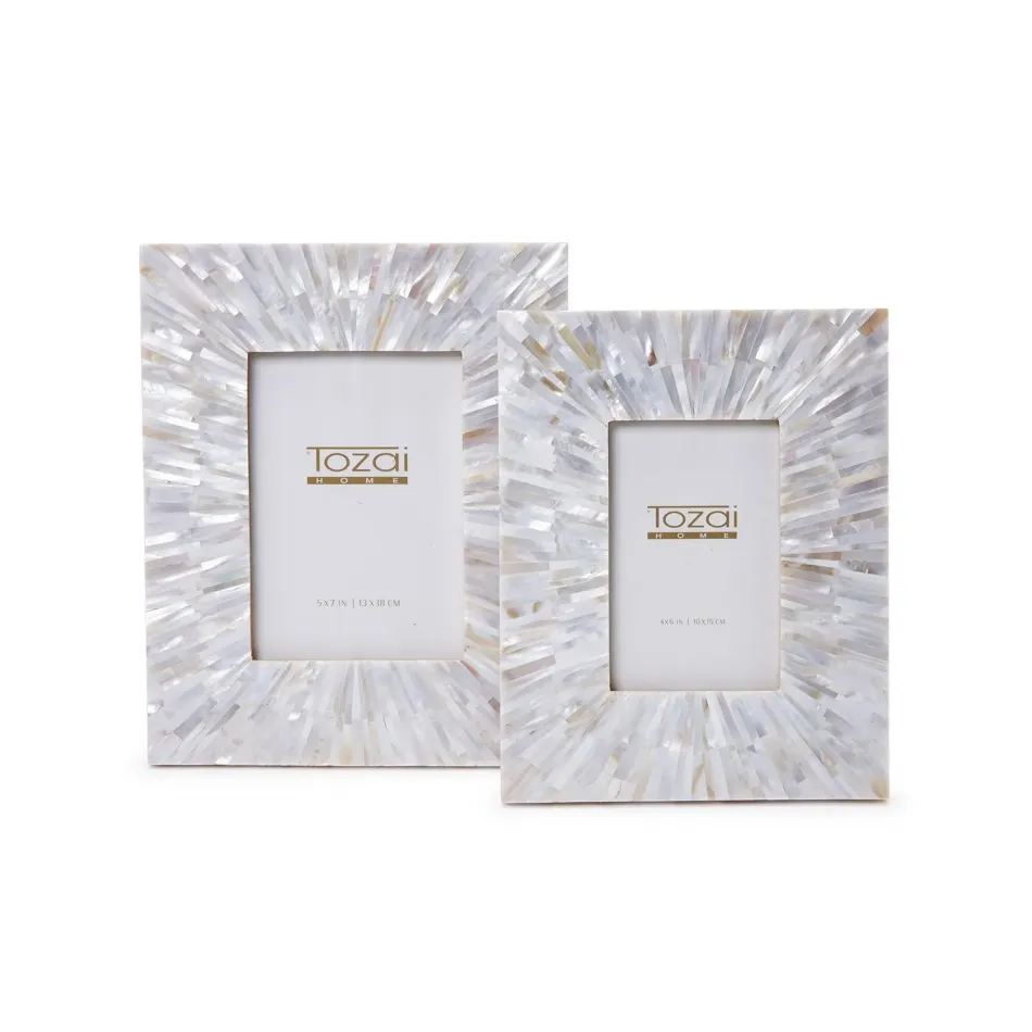 Mother of Pearl Photo Frames, Set of 2