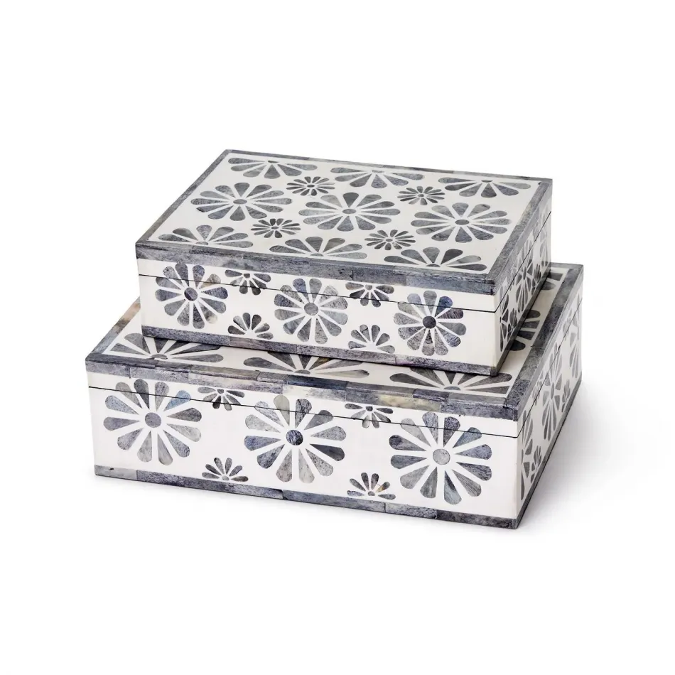 Mosaic Covered Box, Set of 2