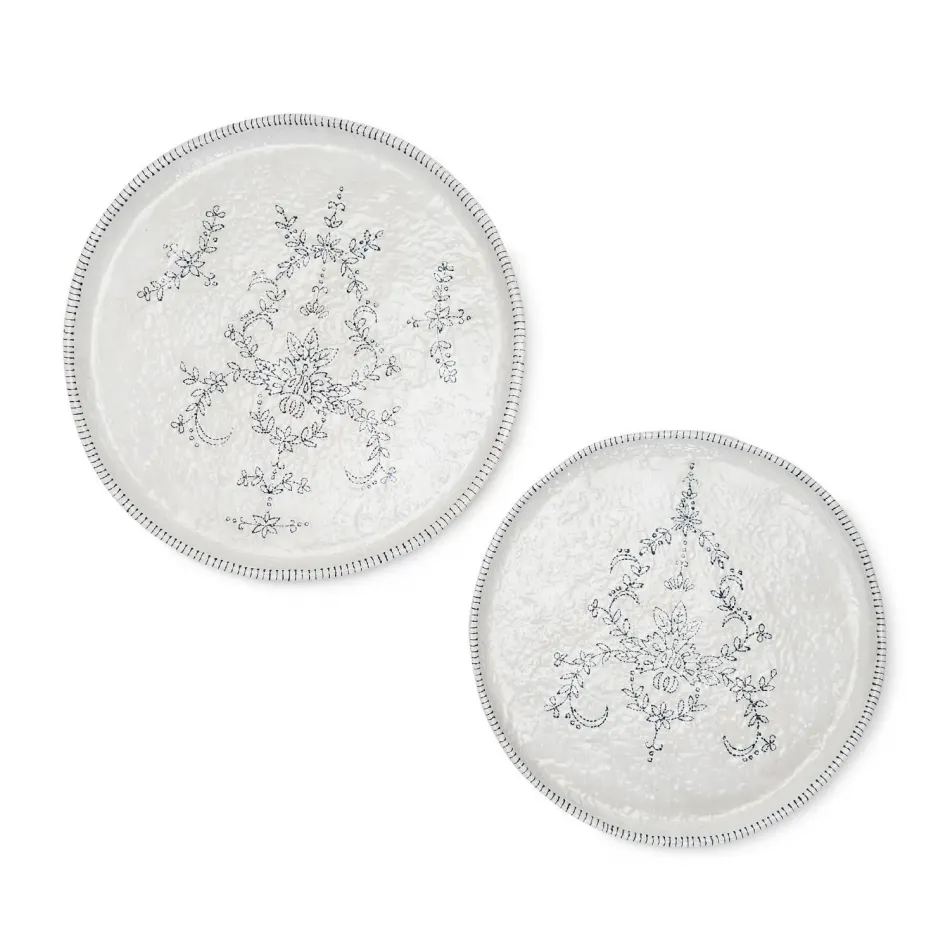 Blue and White Platters, Set of 2