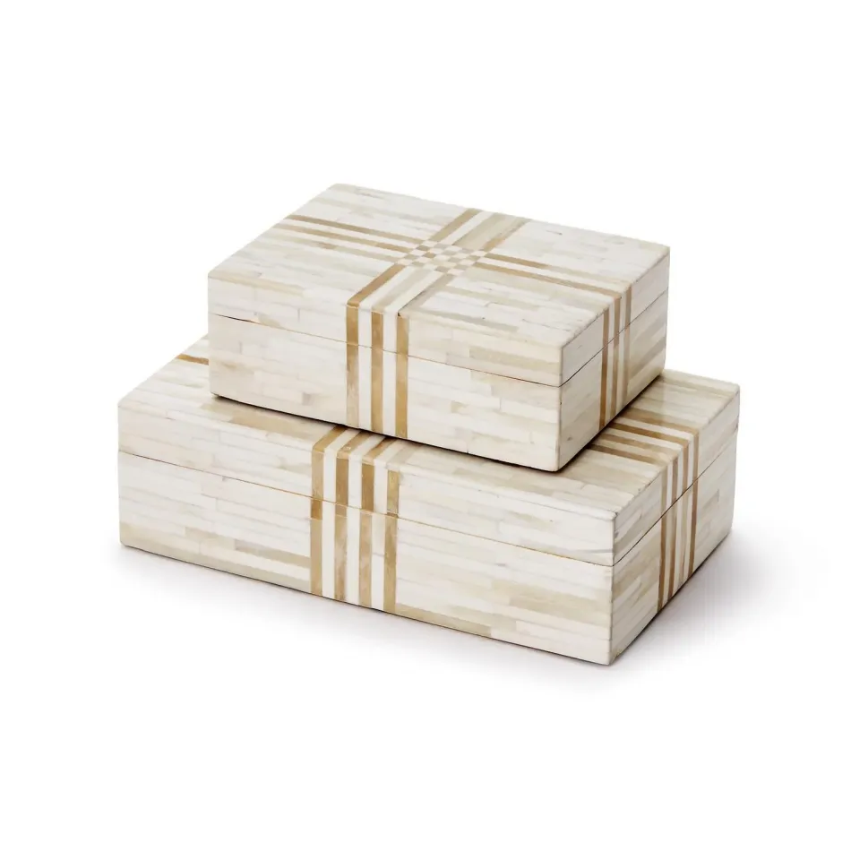 Monaco Covered Box, Set of 2