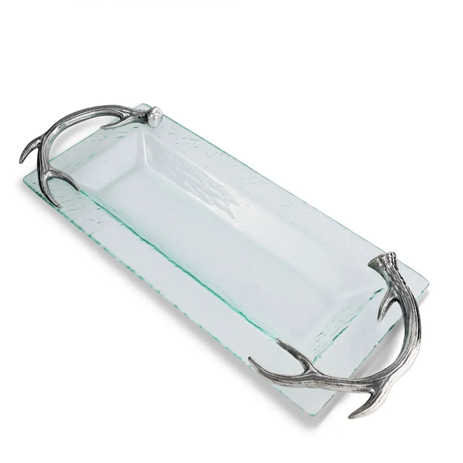 Antler Oblong Tray Glass