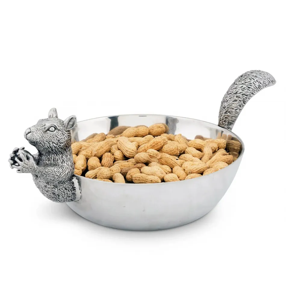 Squirrel Head And Tail Large Nut Bowl