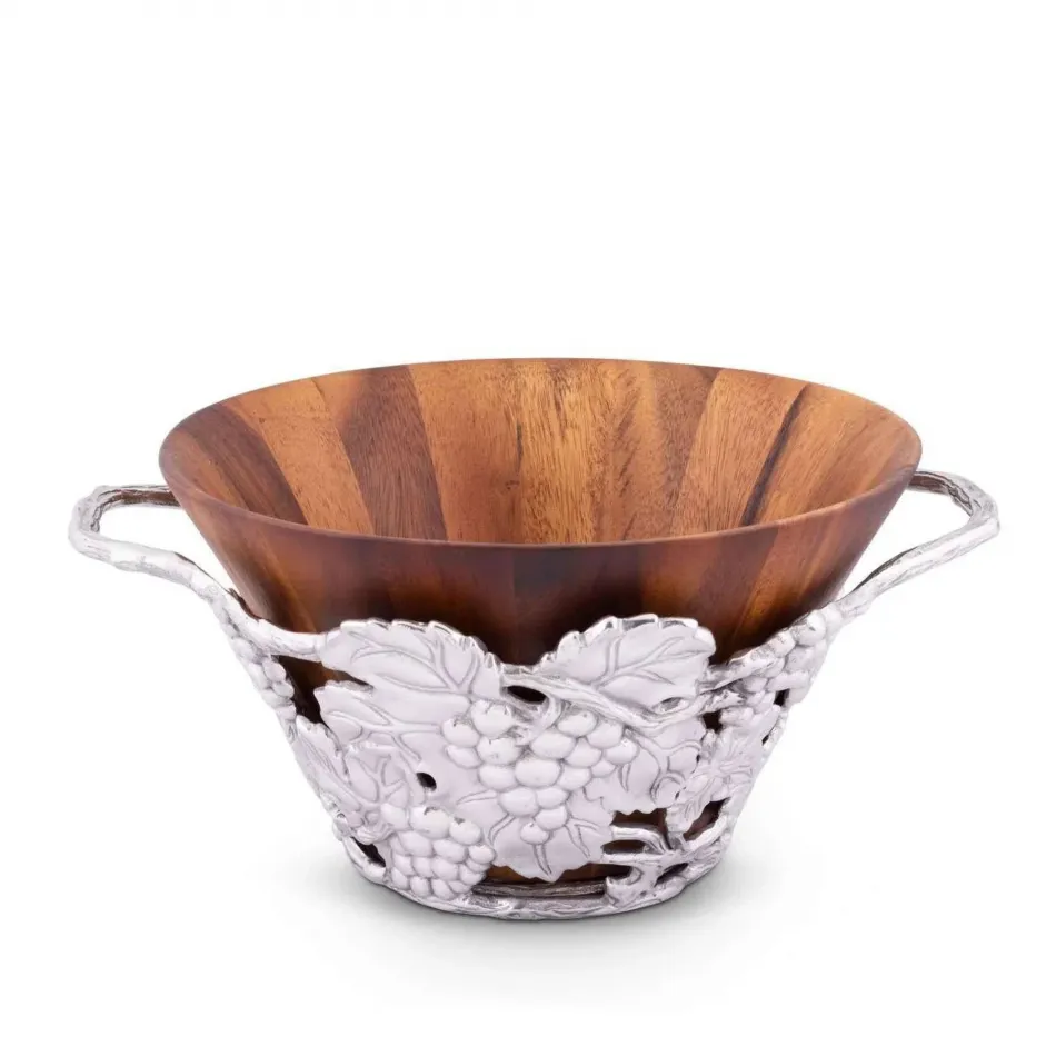 Grape Wood Tall Salad Bowl