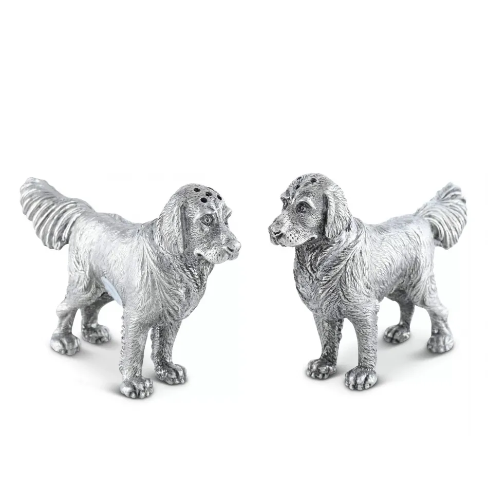 Morning Hunt Pewter Retriever Salt And Pepper Set