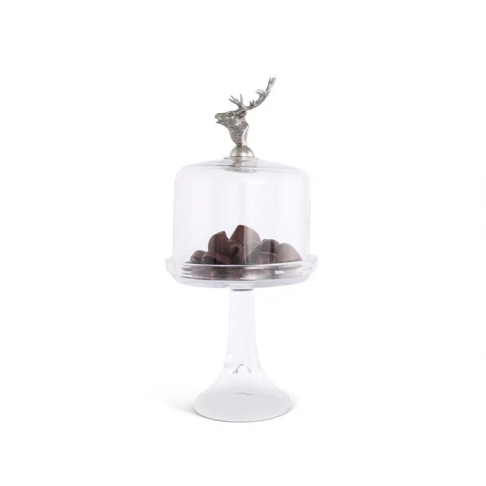 Glass Dome Stand Short Elk