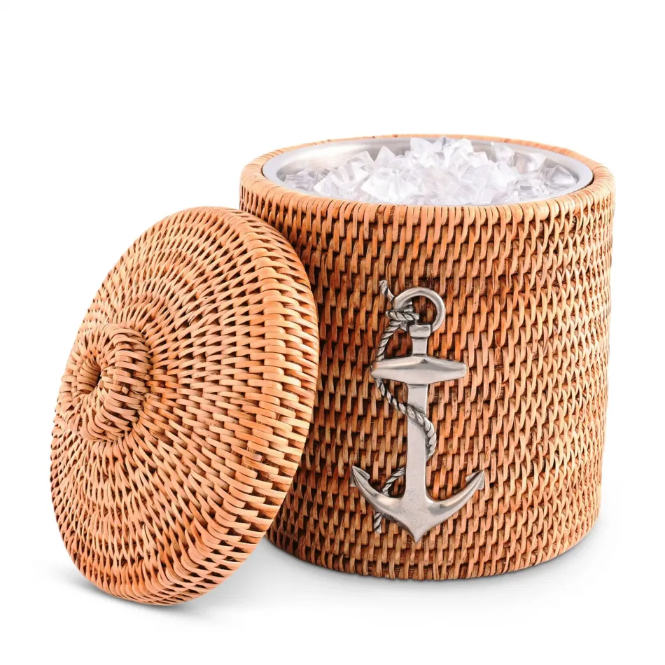 Wicker Rattan Anchor Ice Bucket