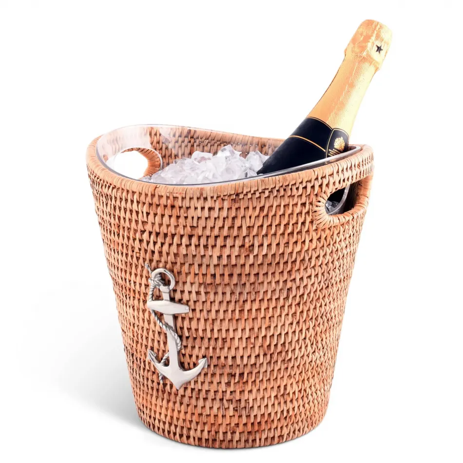 Wicker Rattan Anchor Champagne Bucket