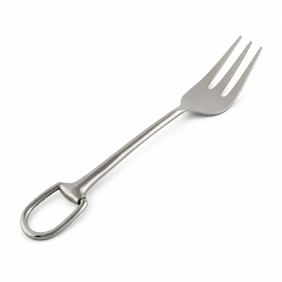Stirrup Matte Silver Stainless Steel Server Fork