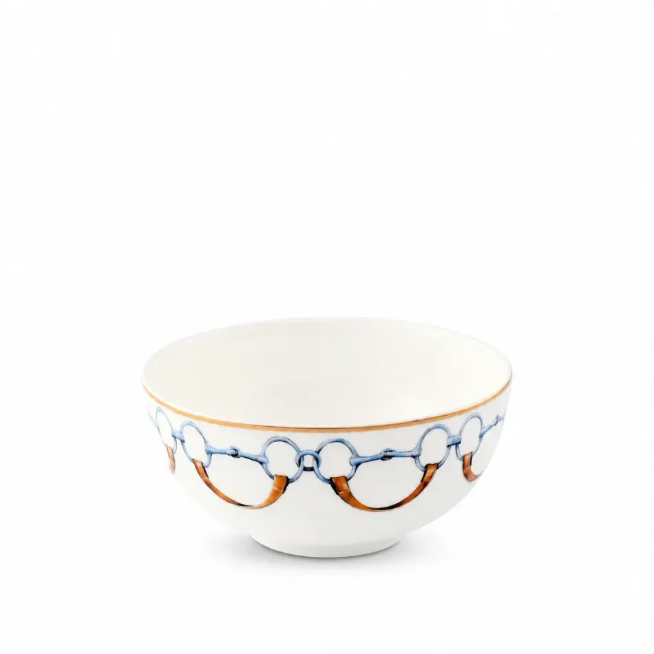 Wellington Bit Pattern Bone China Round Cereal / Dip Bowl