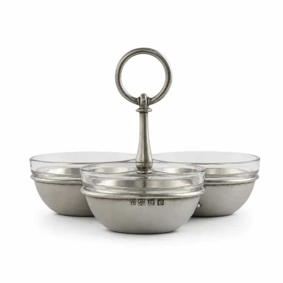 Pewter Condiment Trio