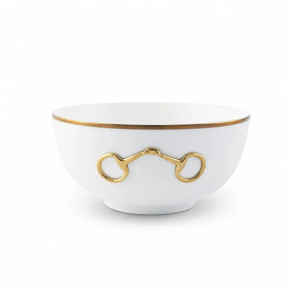 Gold Bit Gold Rim Bone China Round Cereal Bowl