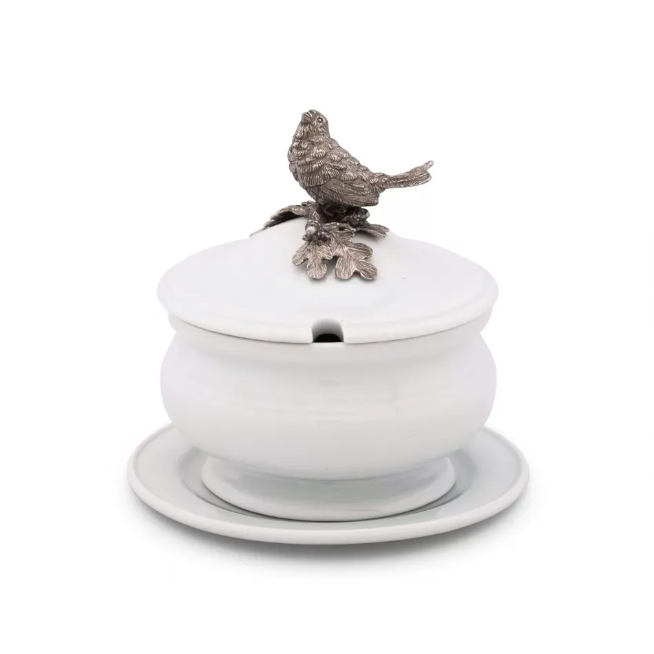 Song Bird Songbird Porcelain Lidded Bowl