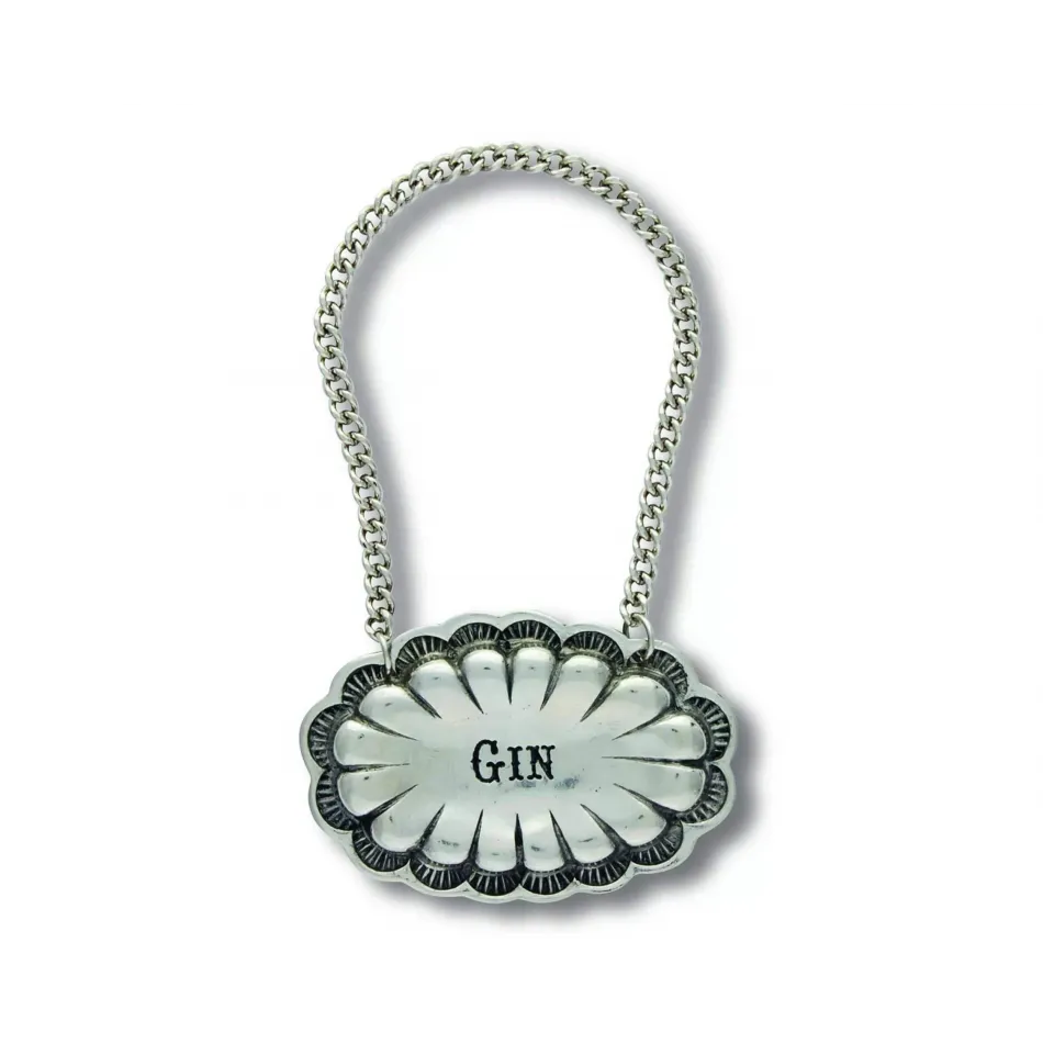Western Frontier Pewter Gin Decanter Tag