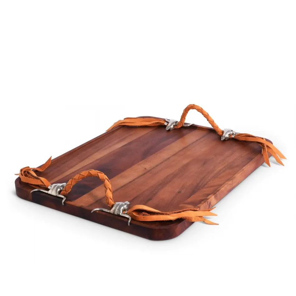 Western Frontier Long Horn Skull Breakfast Tray