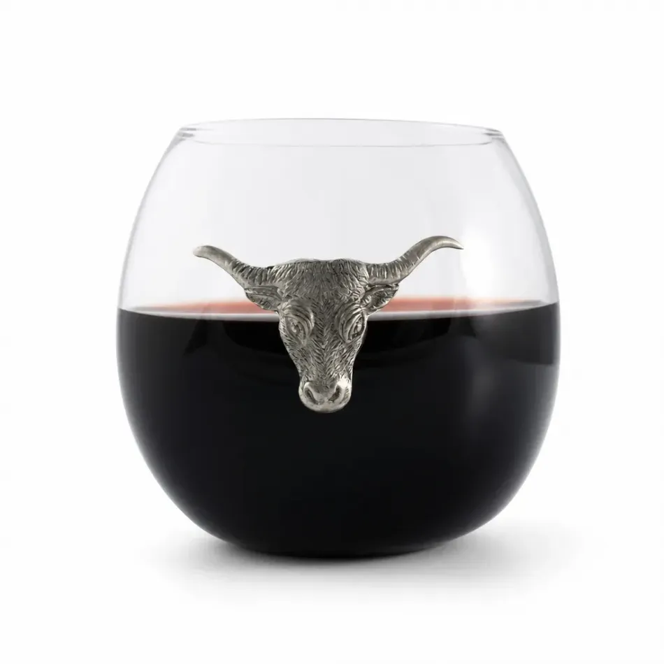 Longhorn Stemless Wine Glass