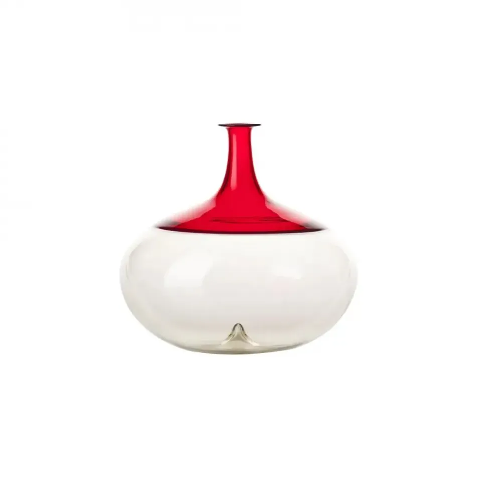 Bolle by Tapio Wirkkala Straw Yellow/Red Vase