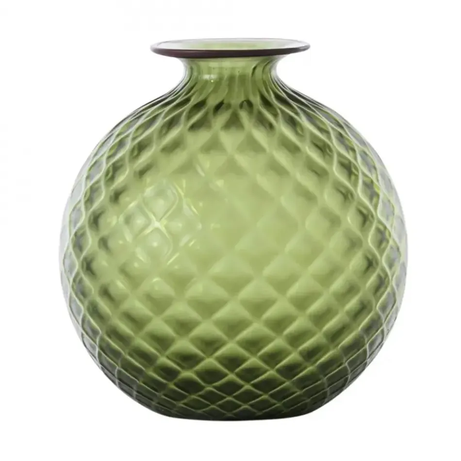 Monofiori Balloton Apple Green Sandblasted Small Vase