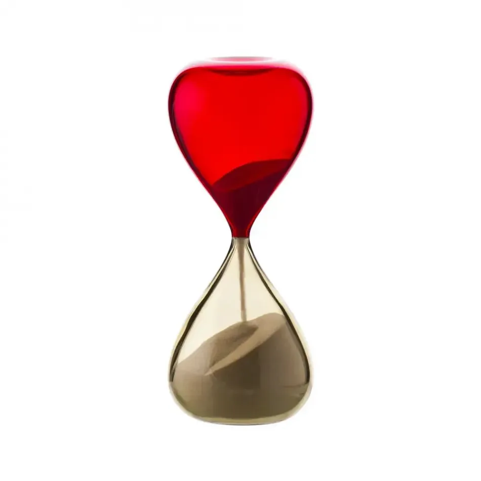 Clessidra by Fulvio Bianconi e Paolo Venini Straw Yellow/Red Hourglass