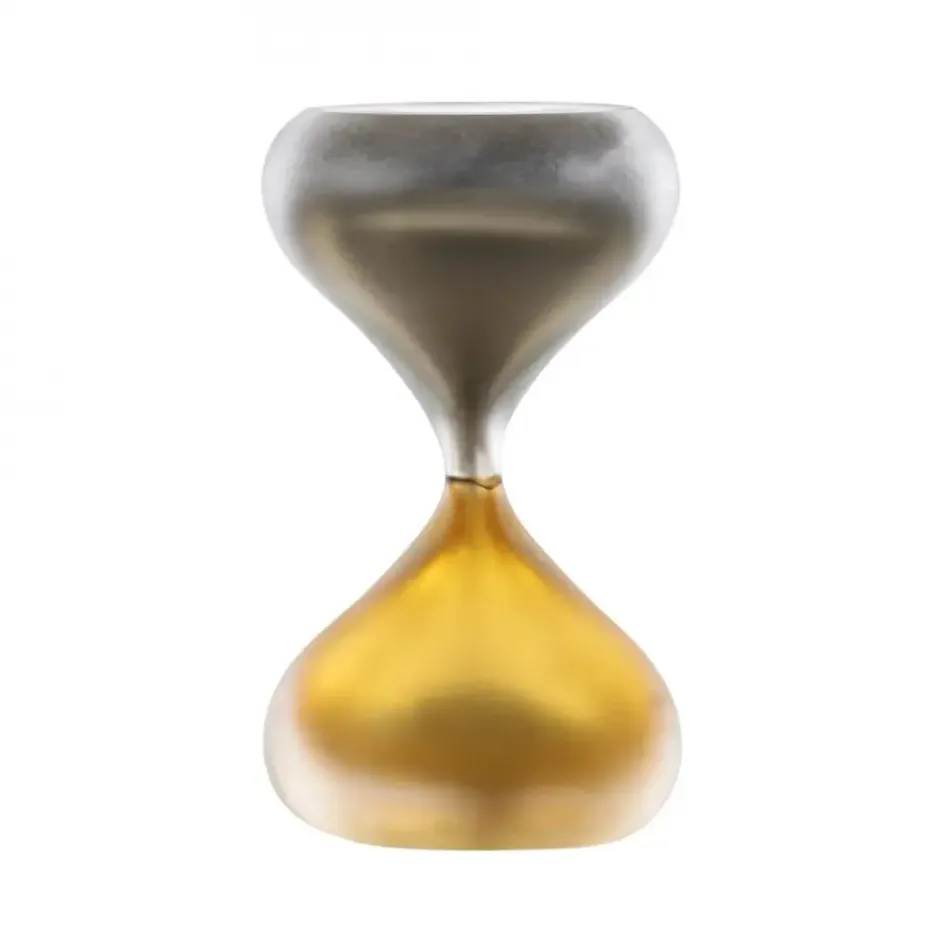 Clessidra by Fulvio Bianconi e Paolo Venini Sommersa Amber/Grey/Crystal Sandblasted Small Hourglass