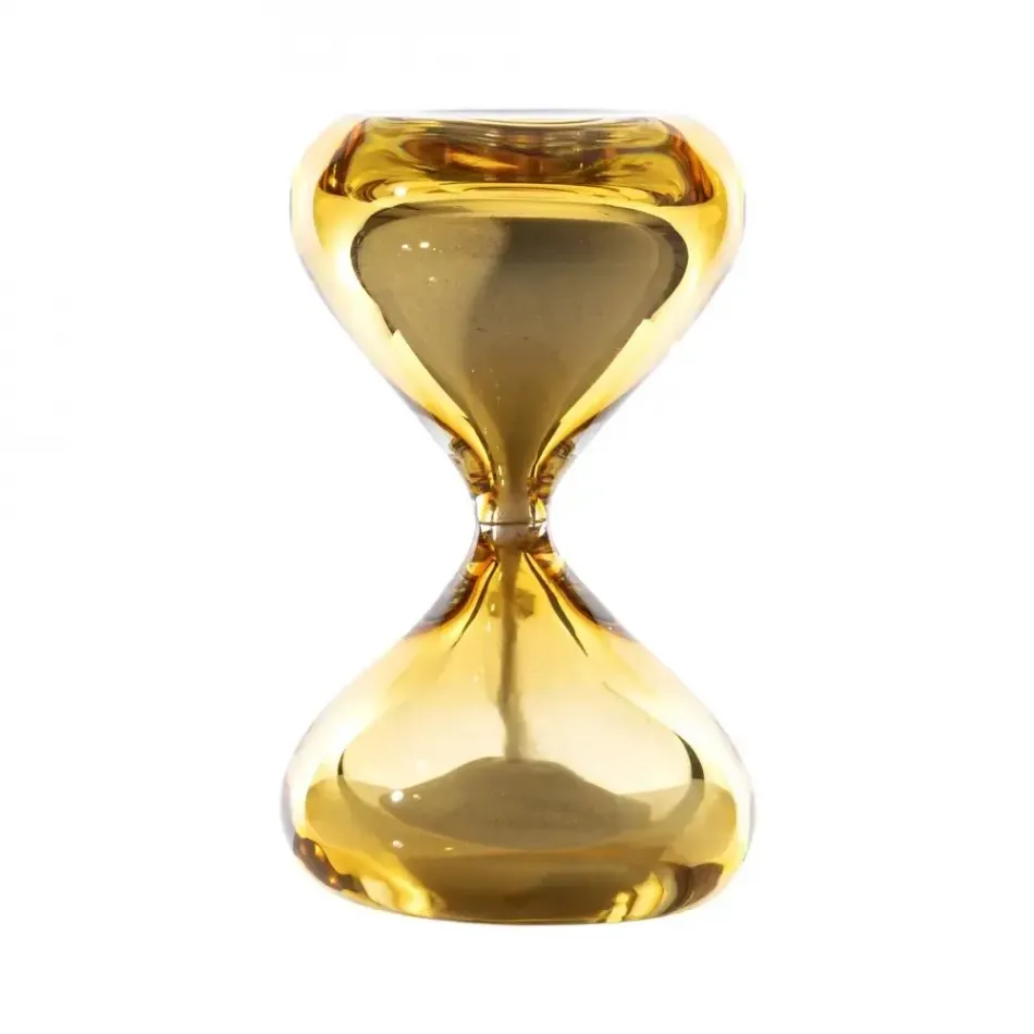 Clessidra by Fulvio Bianconi e Paolo Venini Sommersa Amber/Crystal Small Hourglass