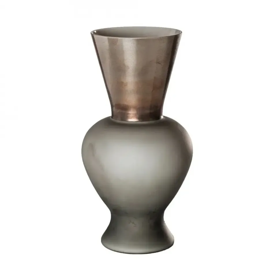 Re by Rodolfo Dordoni Grey Sandblasted Vase