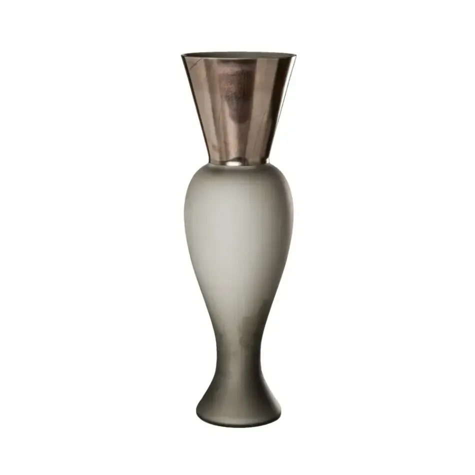 Regina by Rodolfo Dordoni Grey Sandblasted Vase