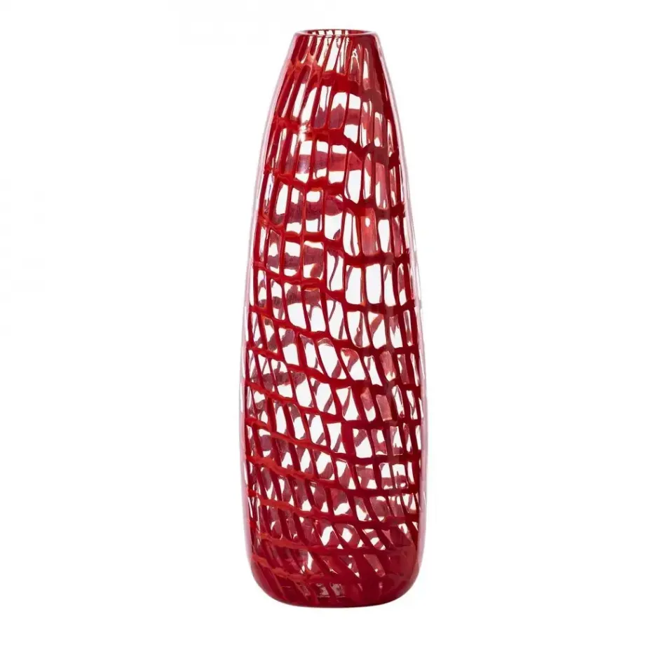 Occhi by Tobia Scarpa Coral/Crystal Vase