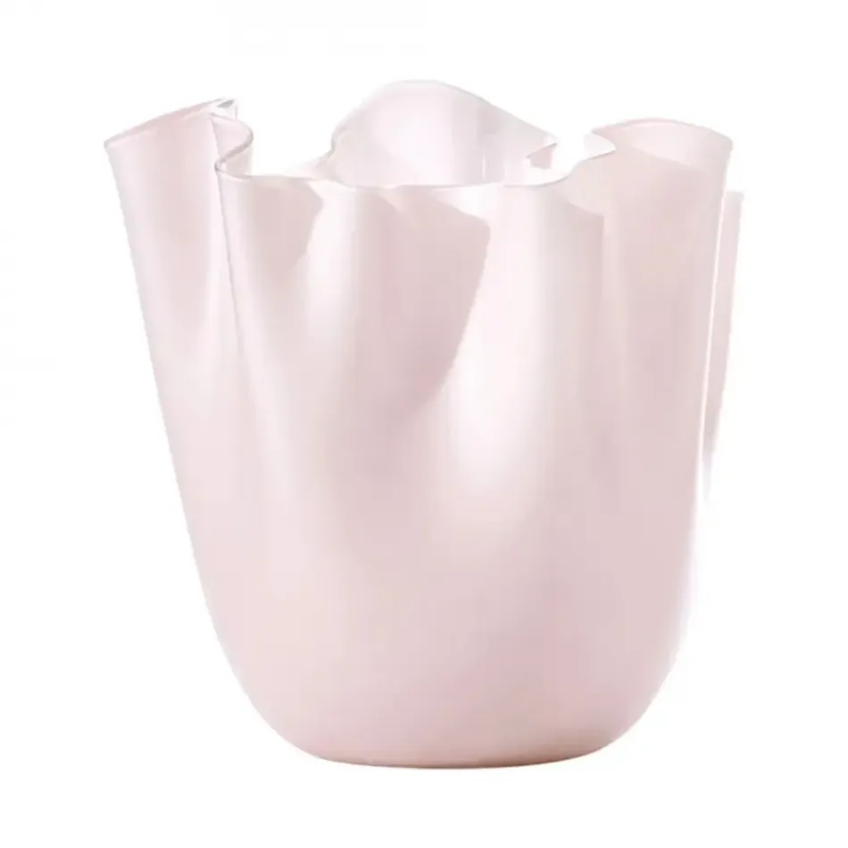 Fazzoletto by Fulvio Bianconi e Paolo Venini Cipria Pink Sandblasted Medium Vase