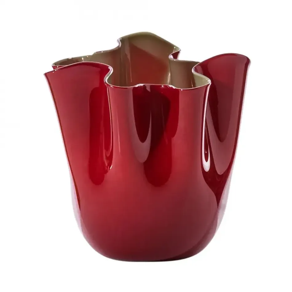 Fazzoletto by Fulvio Bianconi e Paolo Venini Red/Apple Green Small Vase